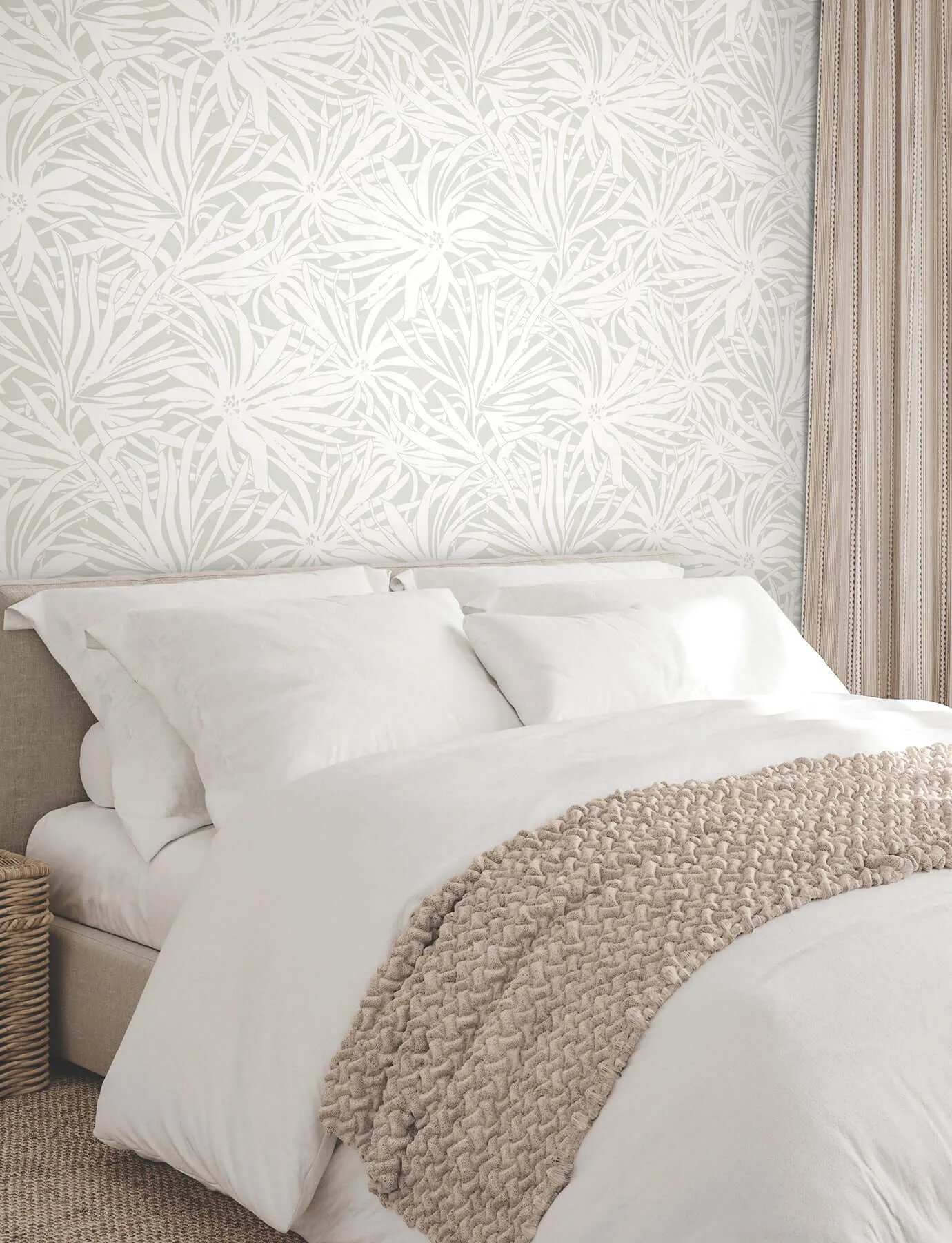 York Wallcoverings Floral Canopy wallpaper, color Grey, SKU GN2572