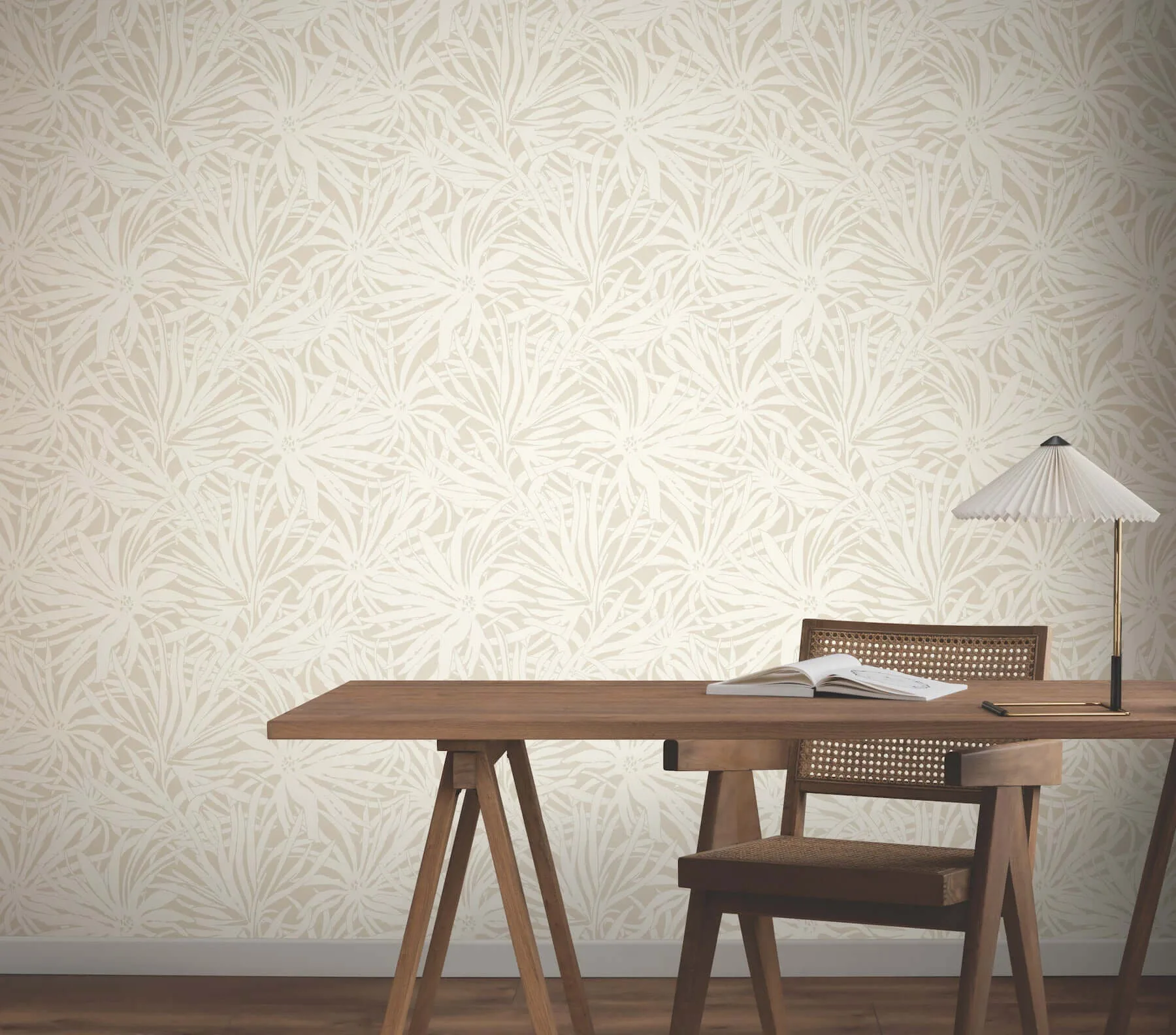 York Wallcoverings Floral Canopy wallpaper, color Linen, SKU GN2571