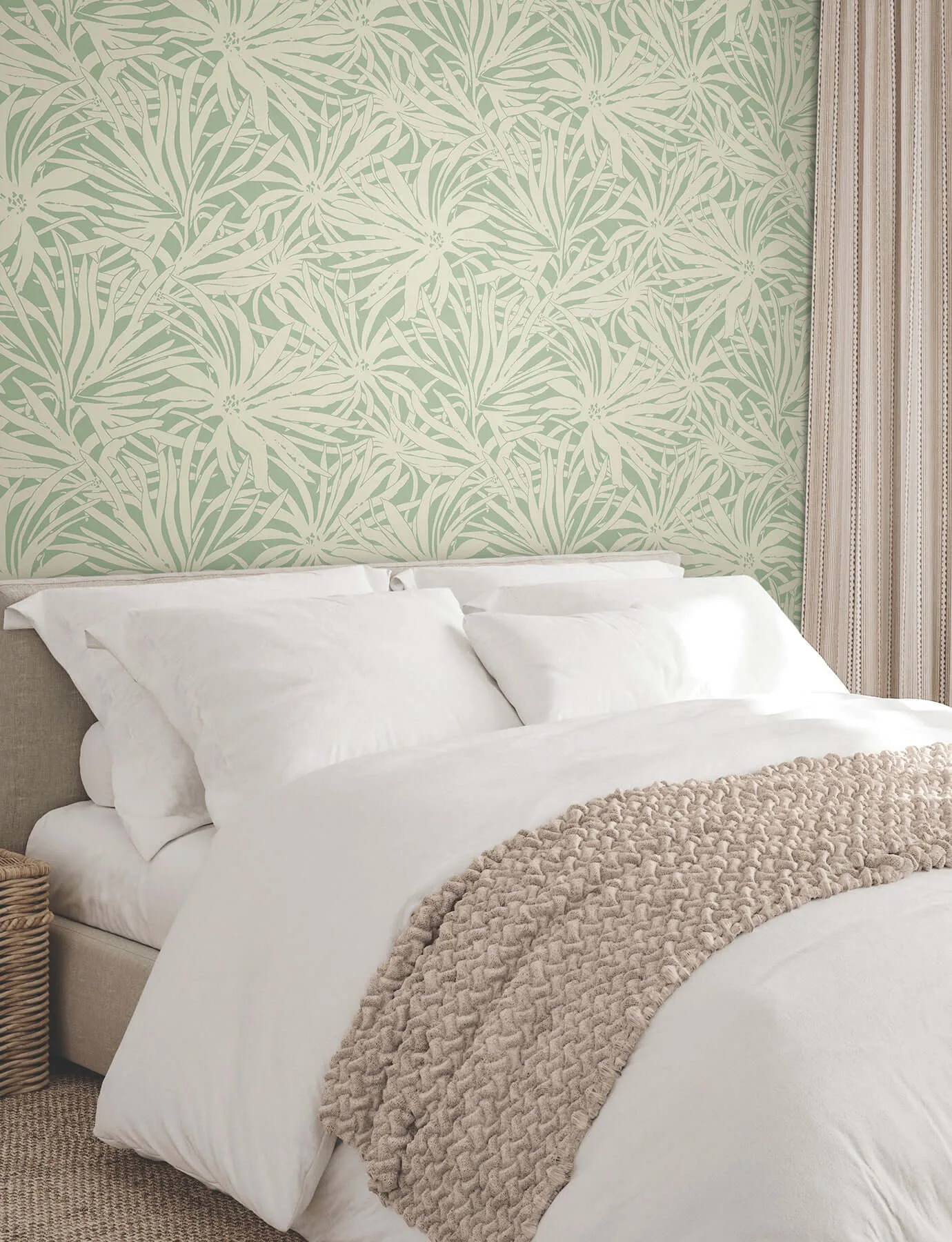 York Wallcoverings Floral Canopy wallpaper, color Olive, SKU GN2575