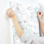 York Wallcoverings Floral Dreams - Blue & Green Wallpaper | Buy Online York Wallcoverings Floral Dreams wallpaper, color Blue & Green, SKU CL2517