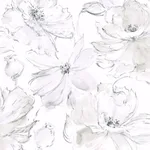 York Wallcoverings Floral Dreams - Grey Wallpaper | Buy Online York Wallcoverings Floral Dreams wallpaper, color Grey, SKU PSW1530RL
