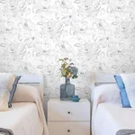 York Wallcoverings Floral Dreams - Grey Wallpaper | Buy Online York Wallcoverings Floral Dreams wallpaper, color Grey, SKU PSW1530RL