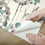 York Wallcoverings Flourish - Turquoise Wallpaper | Buy Online York Wallcoverings Flourish wallpaper, color Turquoise, SKU PSW1096RL