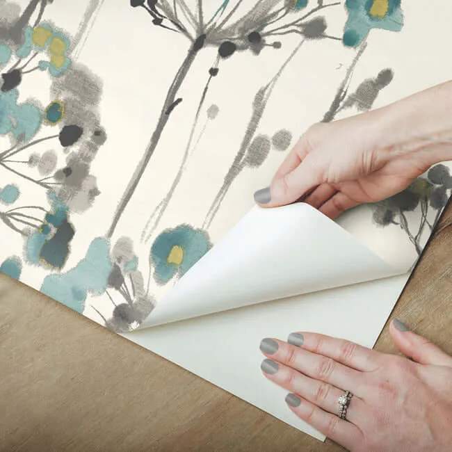 York Wallcoverings Flourish - Turquoise Wallpaper | Buy Online York Wallcoverings Flourish wallpaper, color Turquoise, SKU PSW1096RL