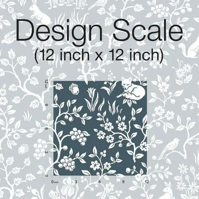 York Wallcoverings Magnolia Home Fox & Hare - Navy Wallpaper | Buy Online York Wallcoverings Magnolia Home Fox & Hare wallpaper, color Navy, SKU PSW1166RL