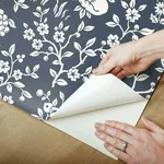 York Wallcoverings Magnolia Home Fox & Hare - Navy Wallpaper | Buy Online York Wallcoverings Magnolia Home Fox & Hare wallpaper, color Navy, SKU PSW1166RL