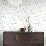 York Wallcoverings Factured Prism - White & Blue Wallpaper | Buy Online York Wallcoverings Factured Prism wallpaper, color White & Blue, SKU PSW1234RL