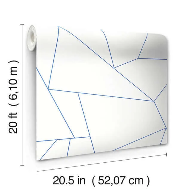 York Wallcoverings Factured Prism - White & Blue Wallpaper | Buy Online York Wallcoverings Factured Prism wallpaper, color White & Blue, SKU PSW1234RL