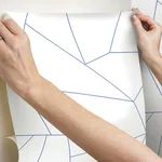 York Wallcoverings Factured Prism - White & Blue Wallpaper | Buy Online York Wallcoverings Factured Prism wallpaper, color White & Blue, SKU PSW1234RL