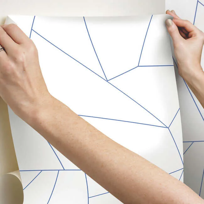 York Wallcoverings Factured Prism - White & Blue Wallpaper | Buy Online York Wallcoverings Factured Prism wallpaper, color White & Blue, SKU PSW1234RL