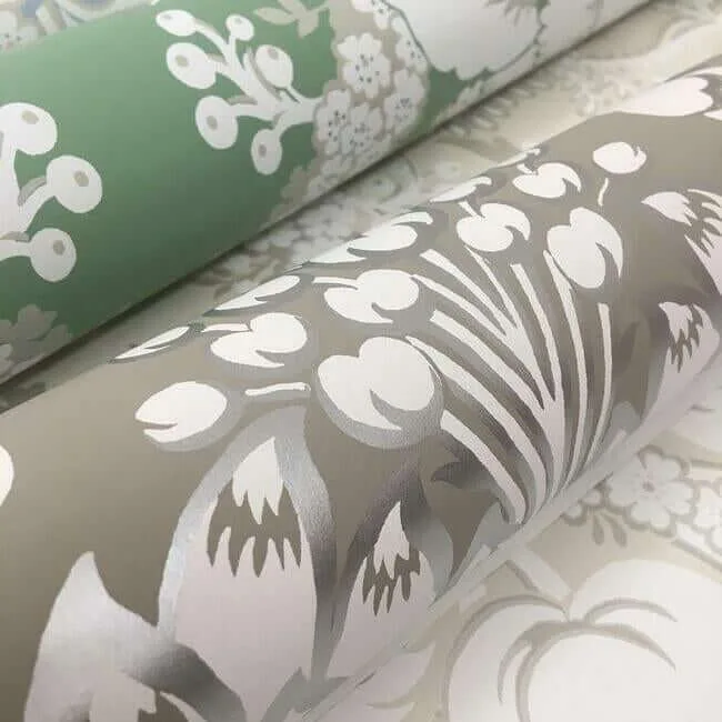 York Wallcoverings French Artichoke Dam wallpaper, color Blue, SKU DM4955