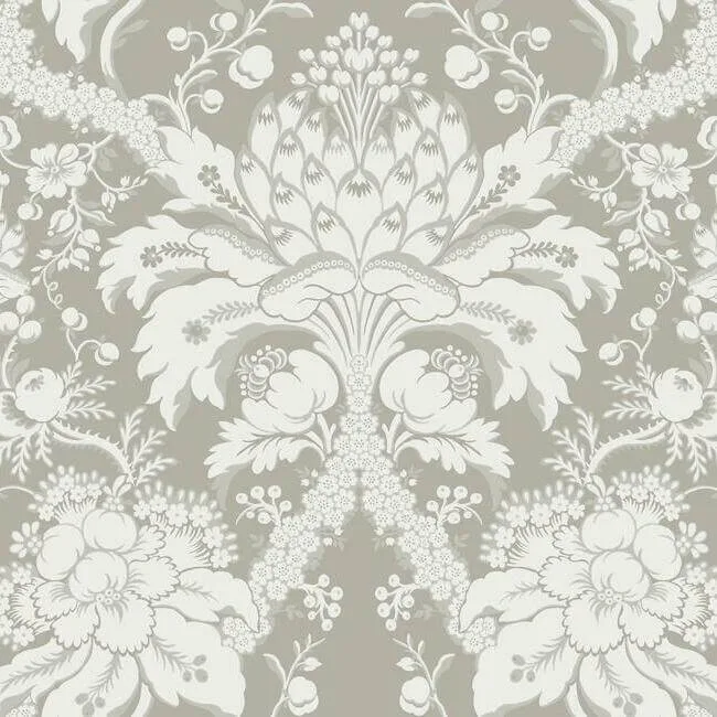 York Wallcoverings French Artichoke Dam wallpaper, color Beige, SKU DM4952