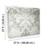 York Wallcoverings French Artichoke Dam wallpaper, color Beige, SKU DM4952
