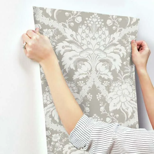 York Wallcoverings French Artichoke Dam wallpaper, color Beige, SKU DM4952
