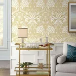 York Wallcoverings French Artichoke Dam wallpaper, color Yellow, SKU DM4953