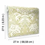 York Wallcoverings French Artichoke Dam wallpaper, color Yellow, SKU DM4953