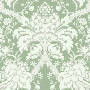 York Wallcoverings French Artichoke Dam wallpaper, color Green, SKU DM4954