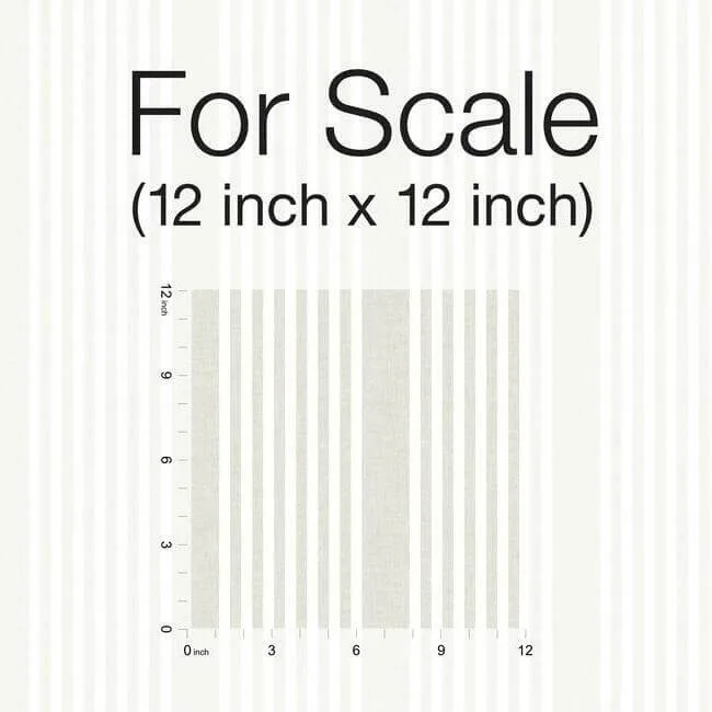 York Wallcoverings French Linen Stripe wallpaper, color Off White, SKU PSW1134RL