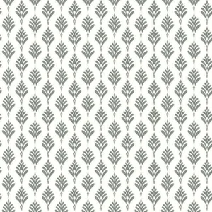 York Wallcoverings French Scallop wallpaper, color Grey, SKU CV4457