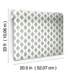 York Wallcoverings French Scallop wallpaper, color Grey, SKU CV4457