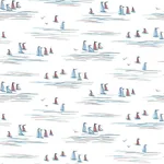 York Wallcoverings Full Sails wallpaper, color Blue & Red, SKU CV4461