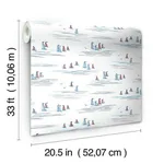 York Wallcoverings Full Sails wallpaper, color Blue & Red, SKU CV4461