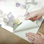 York Wallcoverings Garden Anemone wallpaper, color Lilac & Green, SKU PSW1082RL