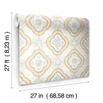 York Wallcoverings Garden Trellis wallpaper, color Ochre, SKU GO8215