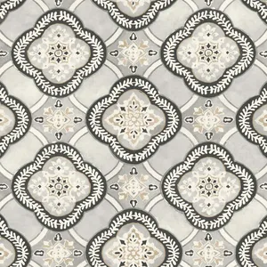 York Wallcoverings Garden Trellis wallpaper, color Onyx, SKU GO8213