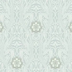 York Wallcoverings Gatsby Damask wallpaper, color Blue, SKU DM4991