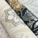 York Wallcoverings Gatsby Damask - Blue Wallpaper | Buy Online York Wallcoverings Gatsby Damask wallpaper, color Blue, SKU DM4991