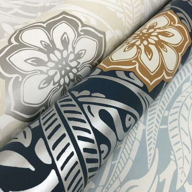 York Wallcoverings Gatsby Damask - Blue Wallpaper | Buy Online York Wallcoverings Gatsby Damask wallpaper, color Blue, SKU DM4991