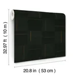 York Wallcoverings Geo Block Weave - Black Wallpaper | Buy Online York Wallcoverings Geo Block Weave wallpaper, color Black, SKU SI24905