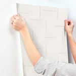 York Wallcoverings Geo Block Weave wallpaper, color Ivory, SKU SI24906