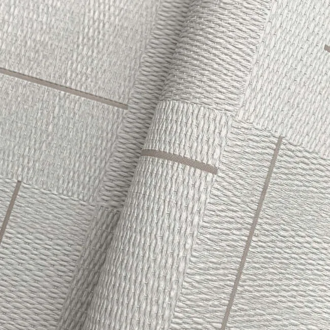 York Wallcoverings Geo Block Weave wallpaper, color Linen, SKU SI24900