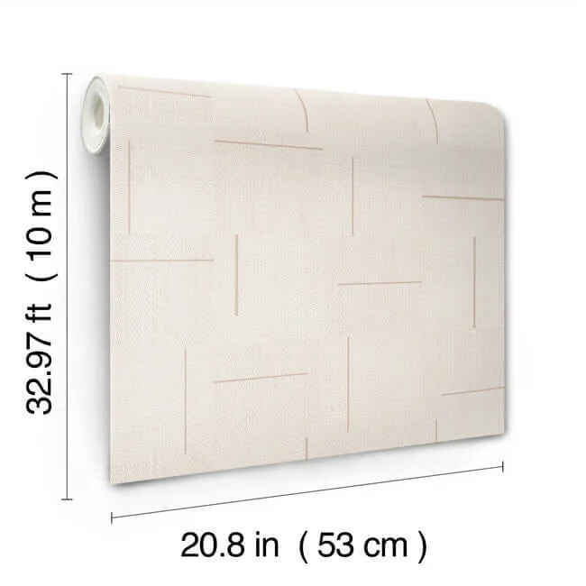 York Wallcoverings Geo Block Weave wallpaper, color Linen, SKU SI24900