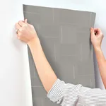 York Wallcoverings Geo Block Weave wallpaper, color Taupe, SKU SI24903
