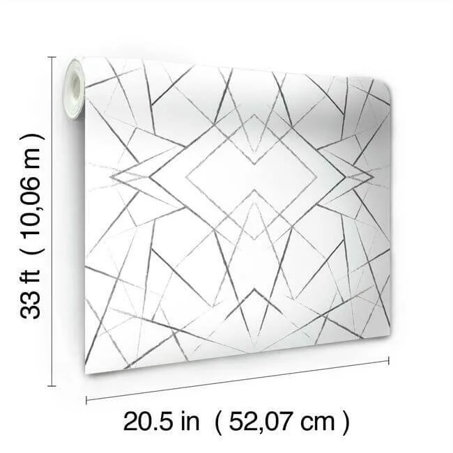 York Wallcoverings Geo Diamond - Black Wallpaper | Buy Online York Wallcoverings Geo Diamond wallpaper, color Black, SKU UC3847