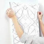 York Wallcoverings Geo Diamond - Black Wallpaper | Buy Online York Wallcoverings Geo Diamond wallpaper, color Black, SKU UC3847