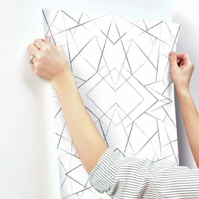 York Wallcoverings Geo Diamond - Black Wallpaper | Buy Online York Wallcoverings Geo Diamond wallpaper, color Black, SKU UC3847