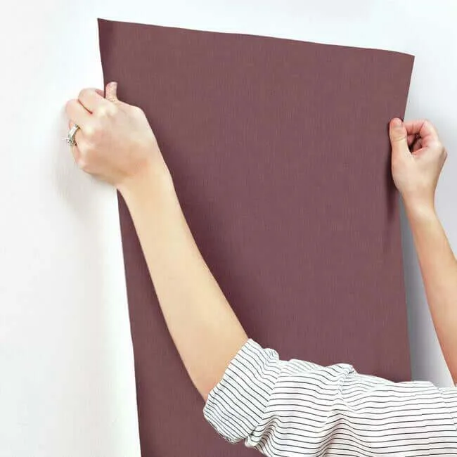 York Wallcoverings Gesso Weave wallpaper, color Burgundy, SKU 5955