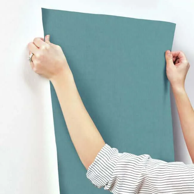 York Wallcoverings Gesso Weave - Teal Wallpaper | Buy Online York Wallcoverings Gesso Weave wallpaper, color Teal, SKU 5956