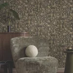 York Wallcoverings Gilded Plume - Black Wallpaper | Buy Online York Wallcoverings Gilded Plume wallpaper, color Black, SKU FM1004