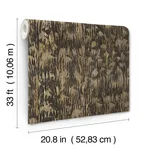 York Wallcoverings Gilded Plume - Black Wallpaper | Buy Online York Wallcoverings Gilded Plume wallpaper, color Black, SKU FM1004