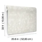 York Wallcoverings Gilded Plume wallpaper, color Light Cream, SKU FM1002