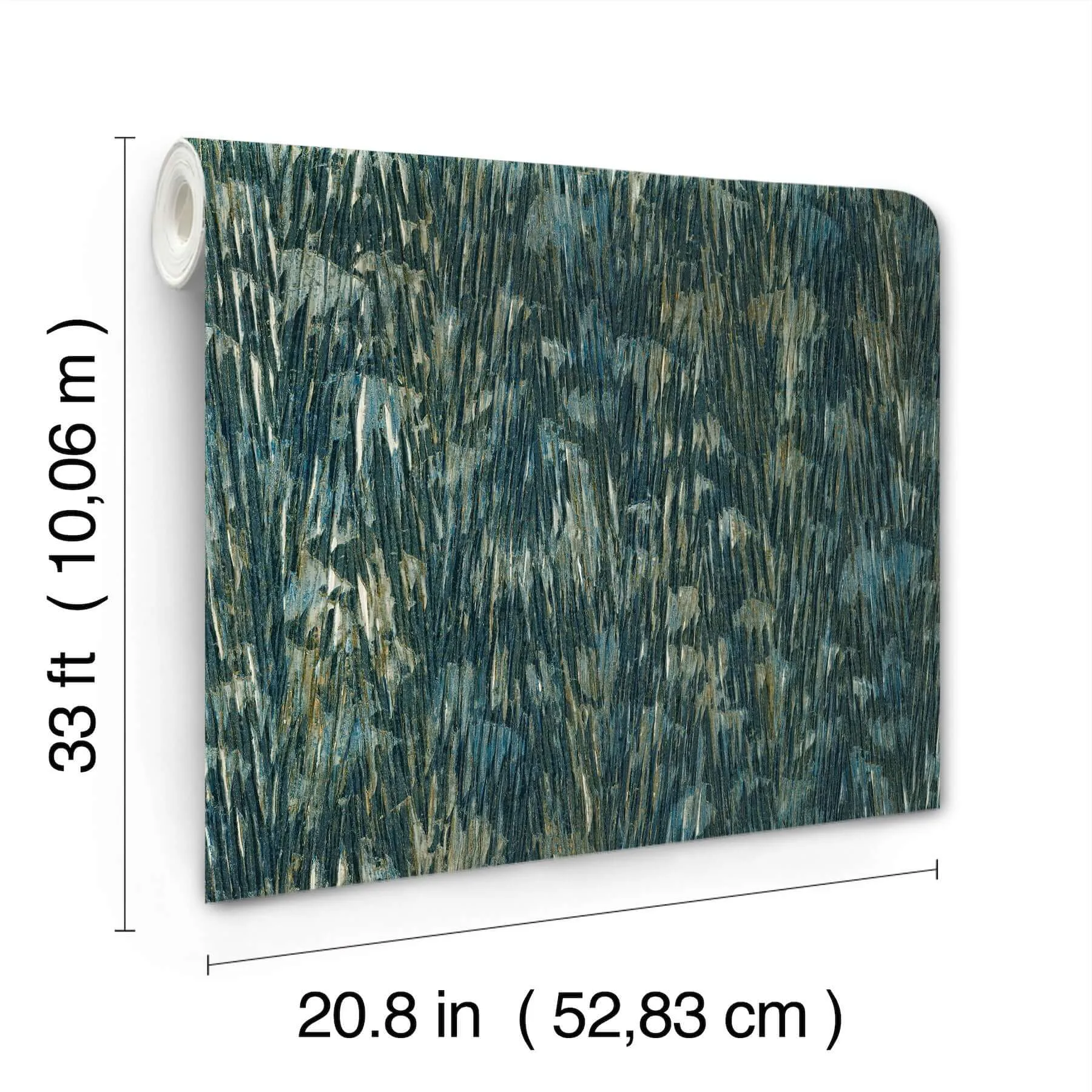 York Wallcoverings Gilded Plume - Teal Wallpaper | Buy Online York Wallcoverings Gilded Plume wallpaper, color Teal, SKU FM1001