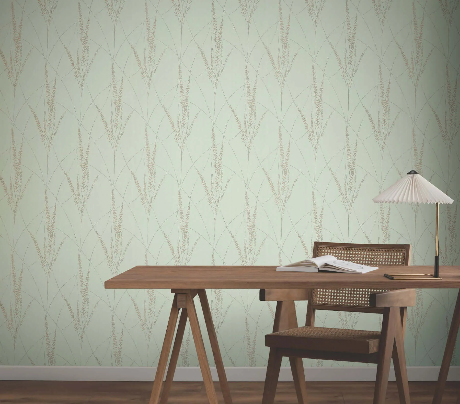 York Wallcoverings Graceful Willow wallpaper, color Lagoon, SKU GN2643