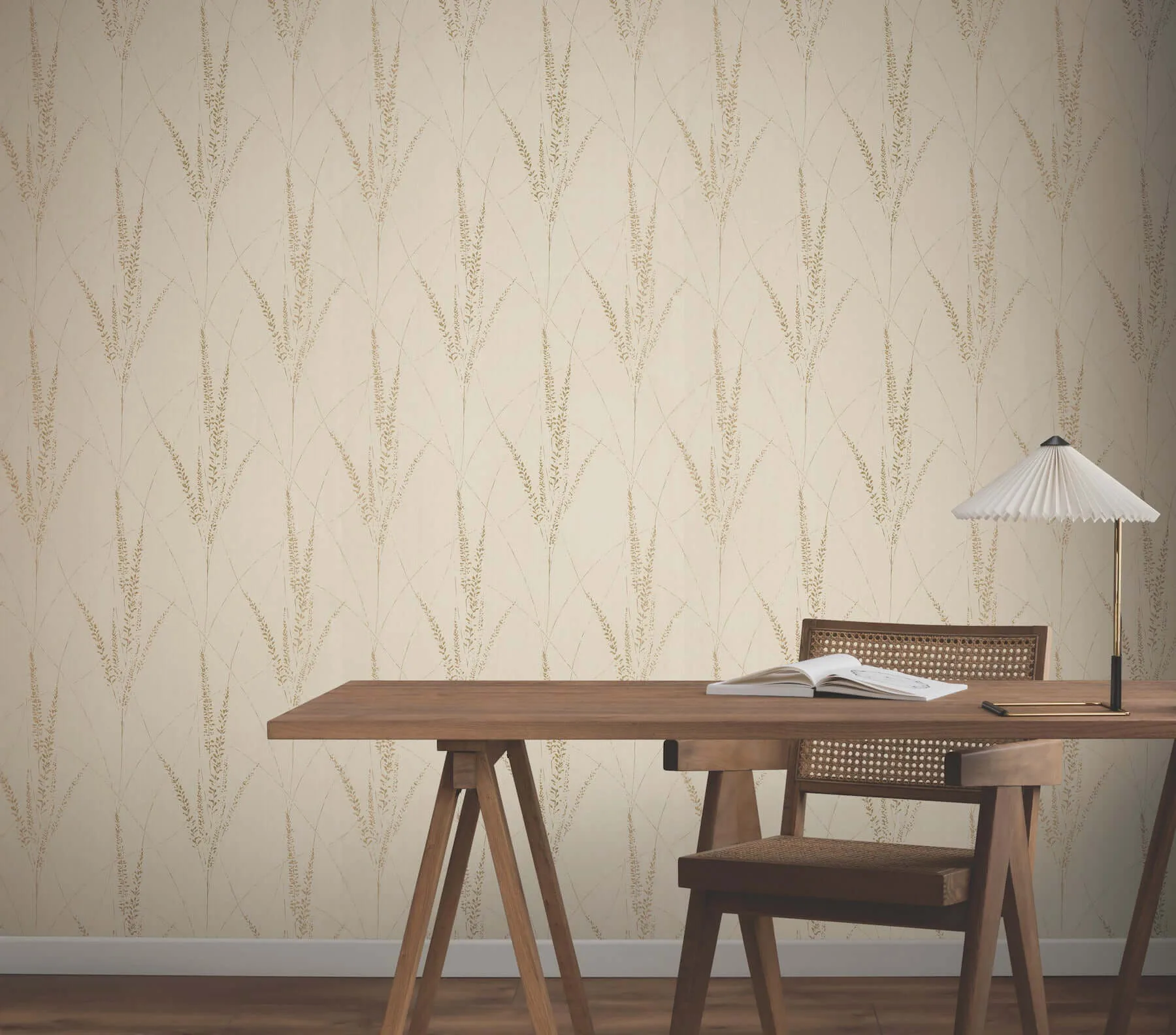 York Wallcoverings Graceful Willow - Pale Straw Wallpaper | Buy Online York Wallcoverings Graceful Willow wallpaper, color Pale Straw, SKU GN2642