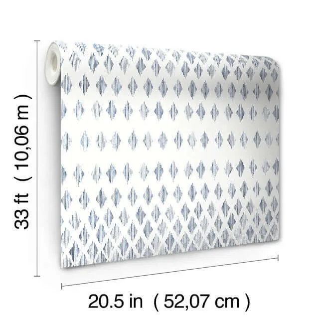 York Wallcoverings Diamond Ombre - Navy & White Wallpaper | Buy Online York Wallcoverings Diamond Ombre wallpaper, color Navy & White, SKU FH4042