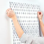 York Wallcoverings Diamond Ombre - Navy & White Wallpaper | Buy Online York Wallcoverings Diamond Ombre wallpaper, color Navy & White, SKU FH4042
